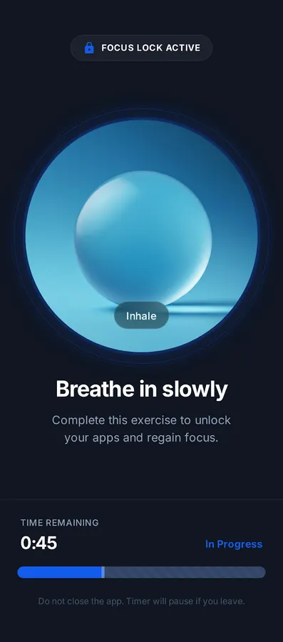 FocusGate app screen