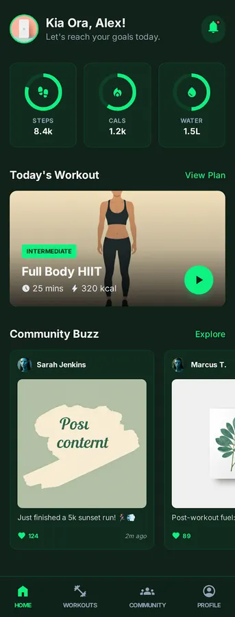 Hauora app screen