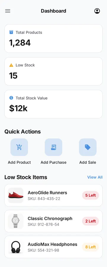 Stockify app screen