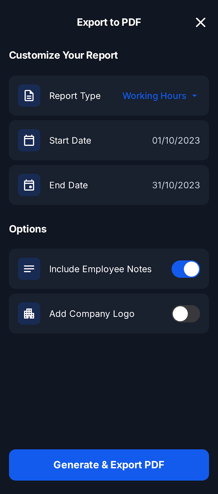 ConnectTeam Employee Attendance App - Mobile app screenshot 11 - Android Android (Kotlin) app