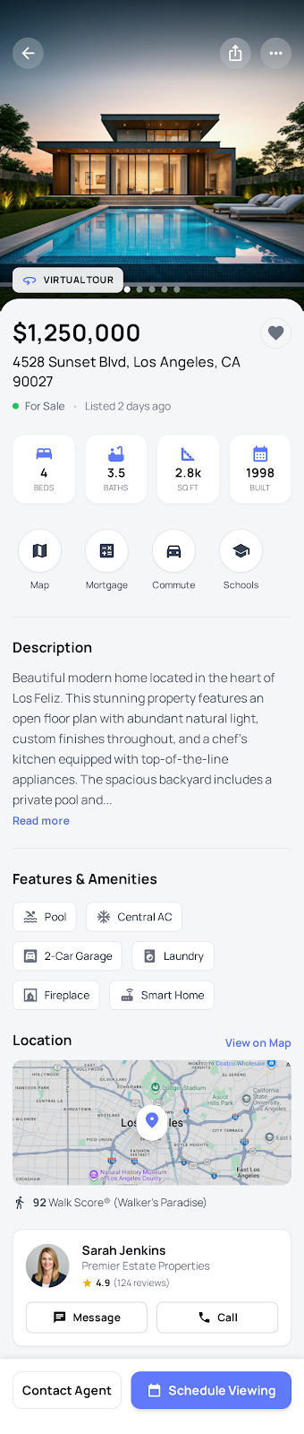 Hacienda Real Estate Property Listing Platform - Mobile app screenshot 3 - iOS, Android React app