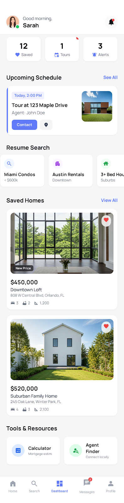 Hacienda Real Estate Property Listing Platform - Mobile app screenshot 2 - iOS, Android React app