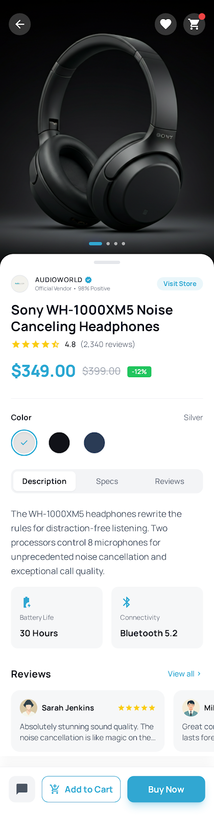 Kozuki E-Commerce Shopping Platform - Mobile app screenshot 2 - iOS, Android React app