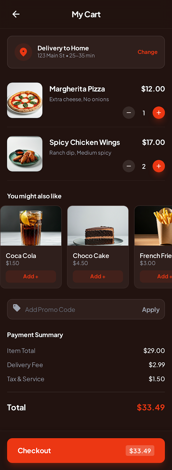 Mangiaro Food Delivery & Restaurant Ordering App - Mobile app screenshot 4 - iOS, Android Flutter (Dart) app