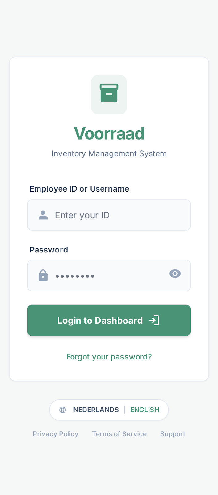 Voorraad Inventory & Warehouse Management System - Mobile app screenshot 2 - iOS, Android React app