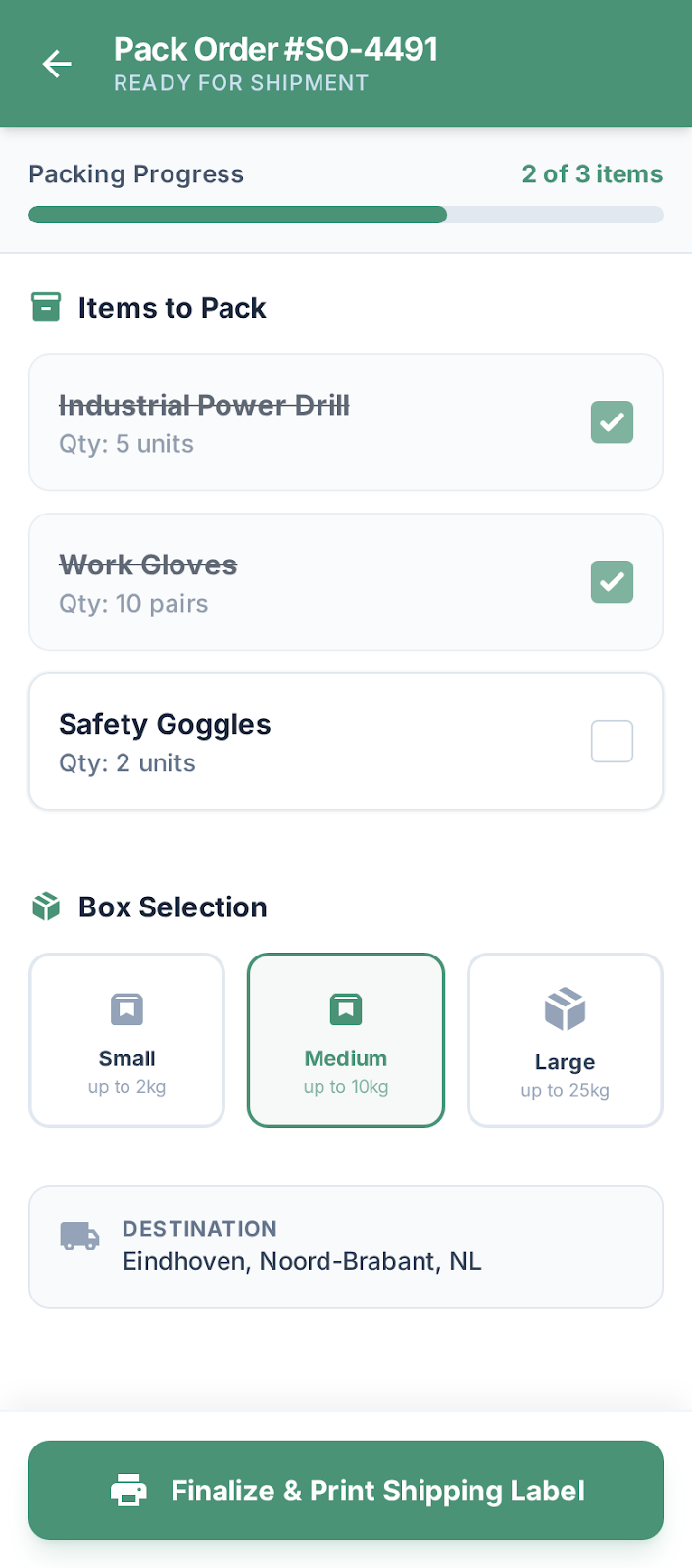 Voorraad Inventory & Warehouse Management System - Mobile app screenshot 3 - iOS, Android React app